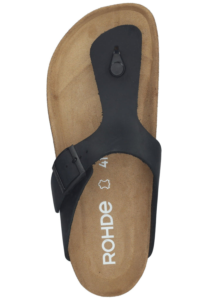 Rohde Zehensteg Leder Schwarz