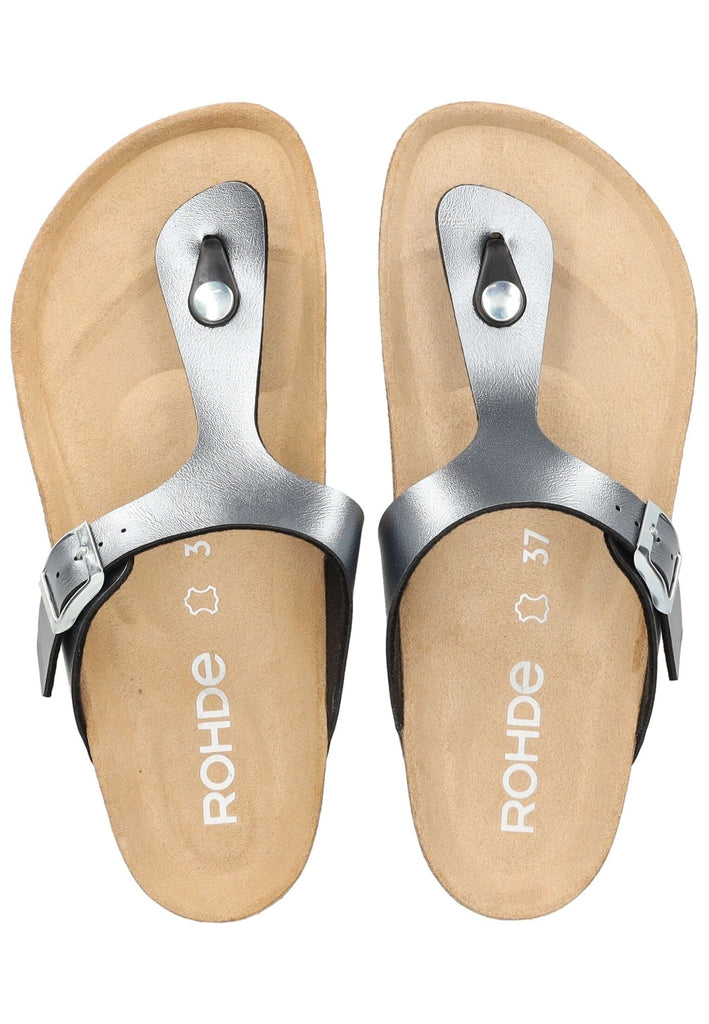 Rohde Zehensteg Lederimitat Graphit