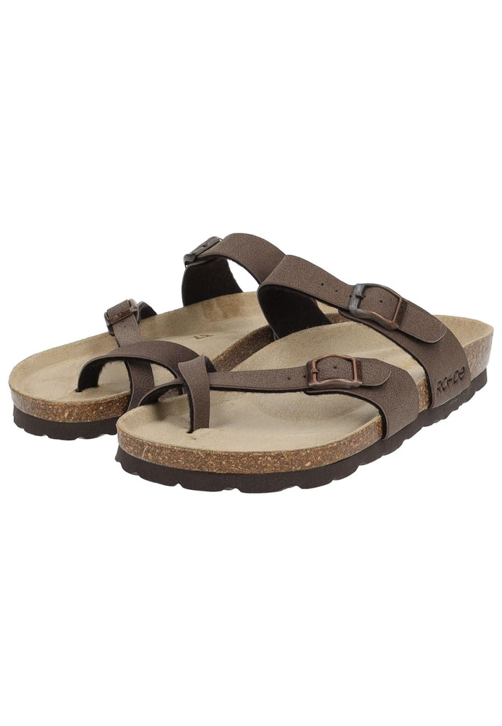 Rohde Zehensteg Lederimitat Mocca