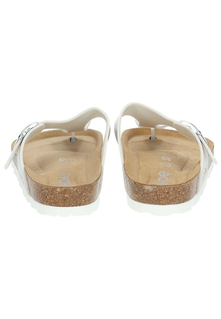 Rohde Zehensteg Lederimitat Weiß