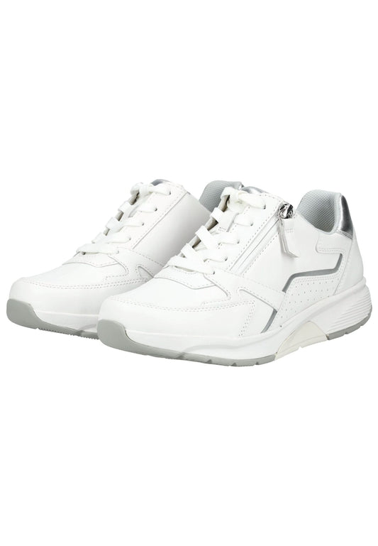rollingsoft Sneaker Glattleder Weiß/Silber