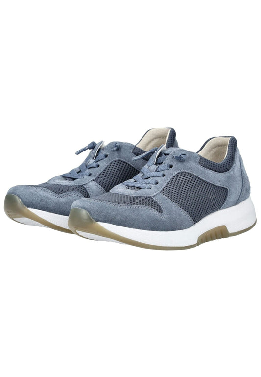 rollingsoft Sneaker Veloursleder/Mesh Blau/Grau
