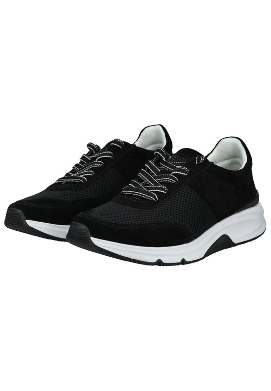 rollingsoft Sneaker Veloursleder/Mesh Schwarz