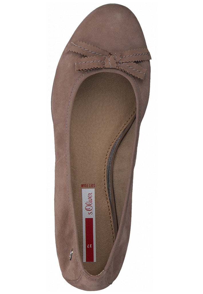s.Oliver Ballerinas Leder Altrosa
