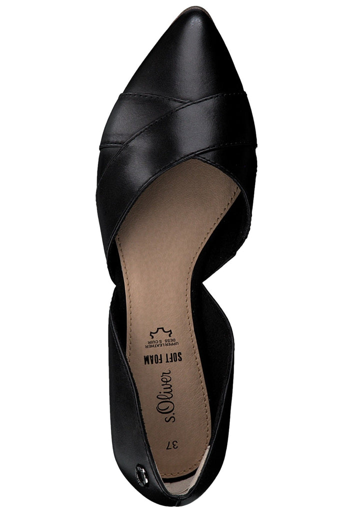 s.Oliver Ballerinas Leder Schwarz
