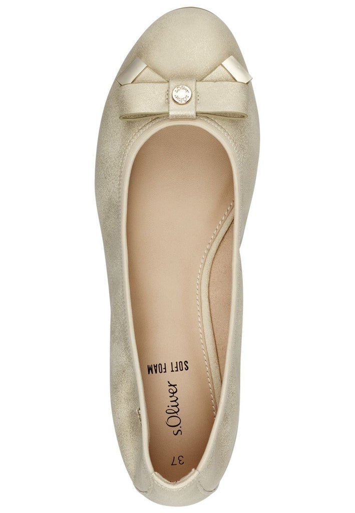 s.Oliver Ballerinas Lederimitat Champagne