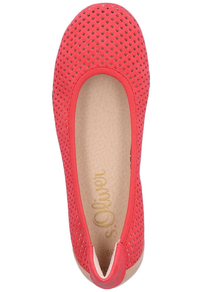 s.Oliver Ballerinas Lederimitat Rot