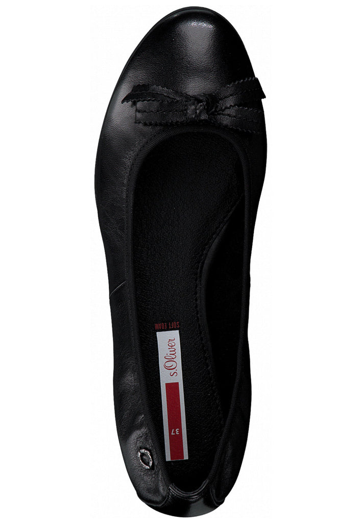 s.Oliver Ballerinas Nappaleder Schwarz