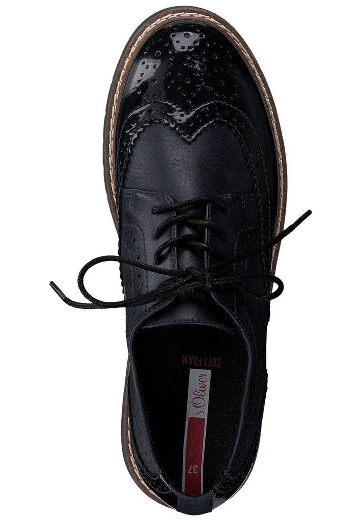 s.Oliver Halbschuhe Lederimitat Navy