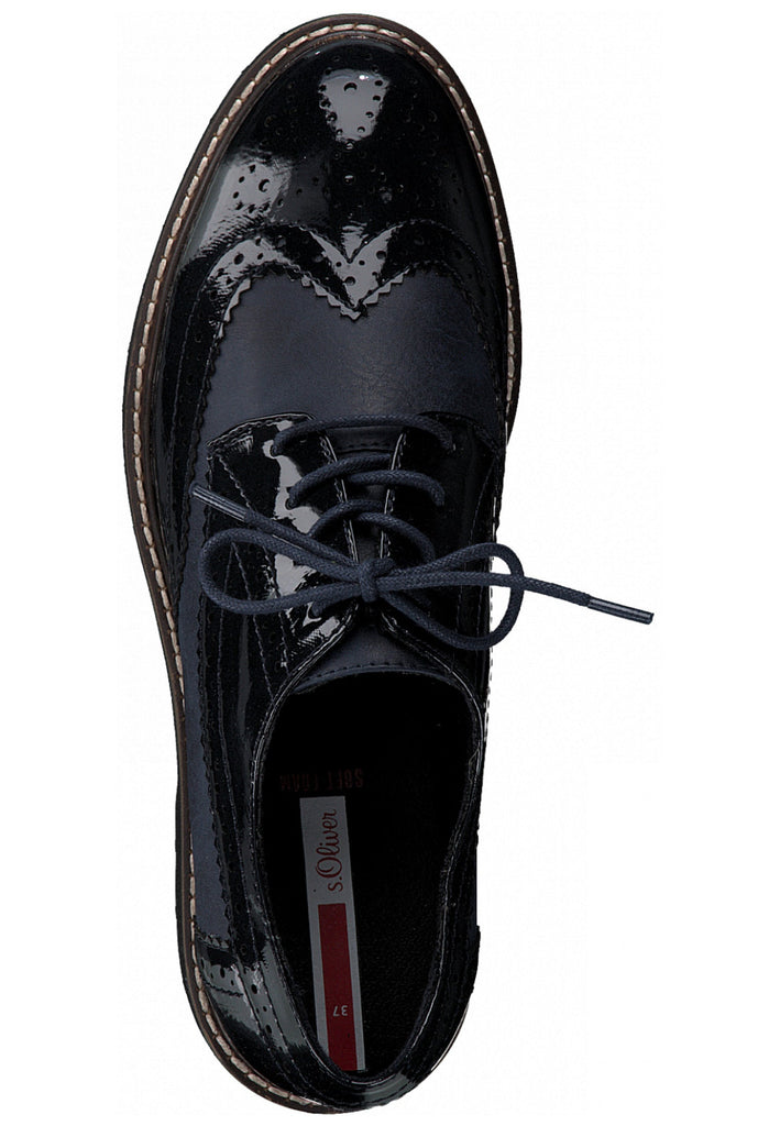 s.Oliver Halbschuhe Lederimitat Navy