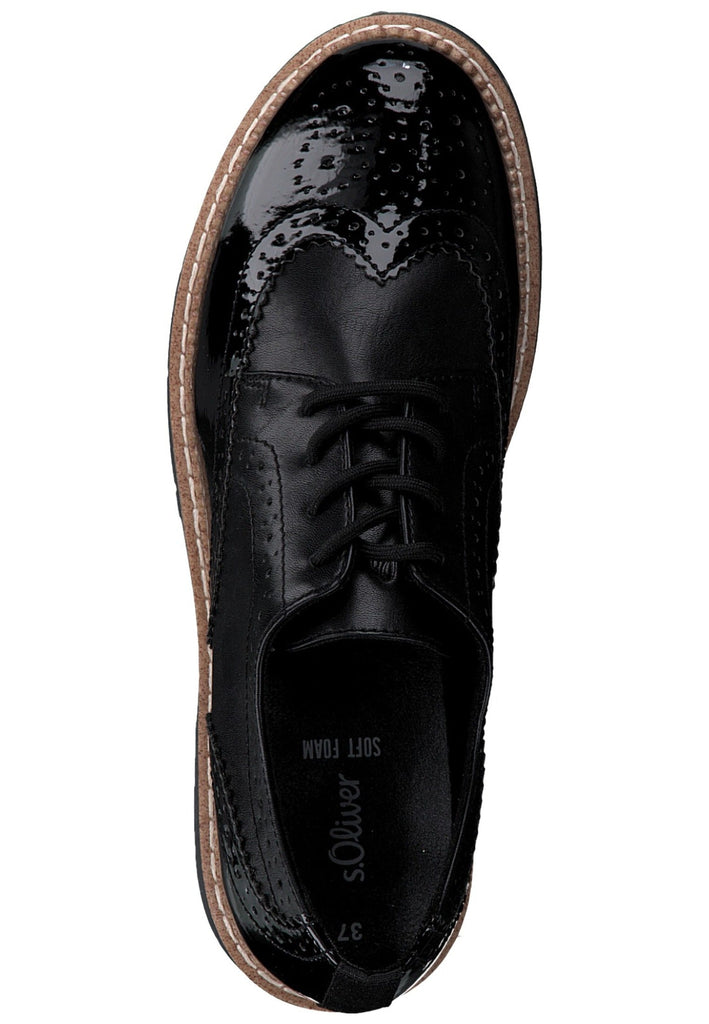 s.Oliver Halbschuhe Lederimitat Schwarz