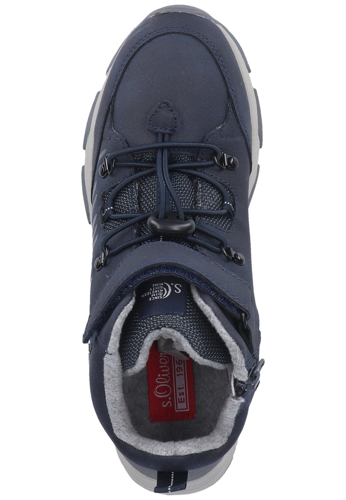 s.Oliver Halbschuhe Lederimitat/Textil Blau Warmfutter