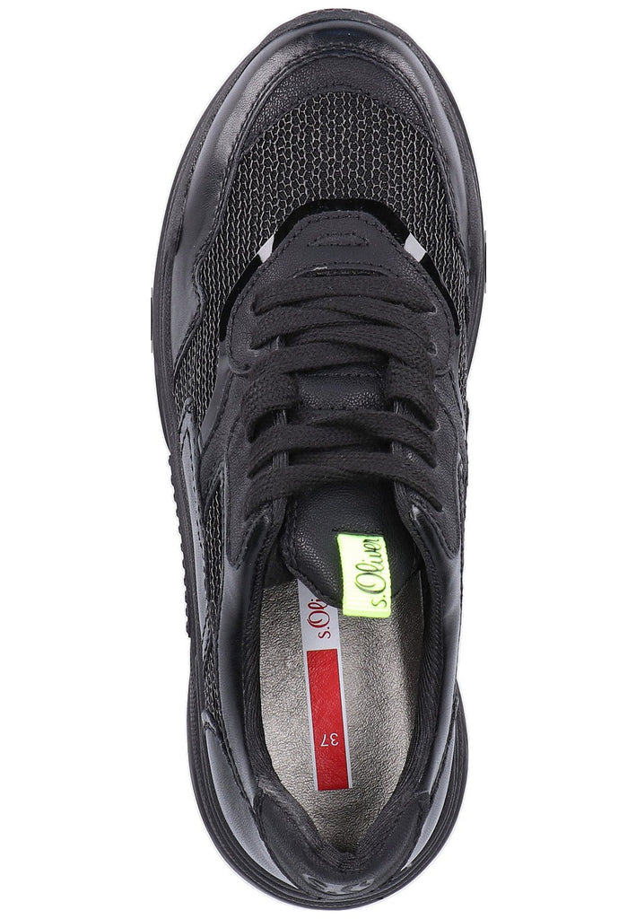 s.Oliver Halbschuhe Lederimitat/Textil Schwarz