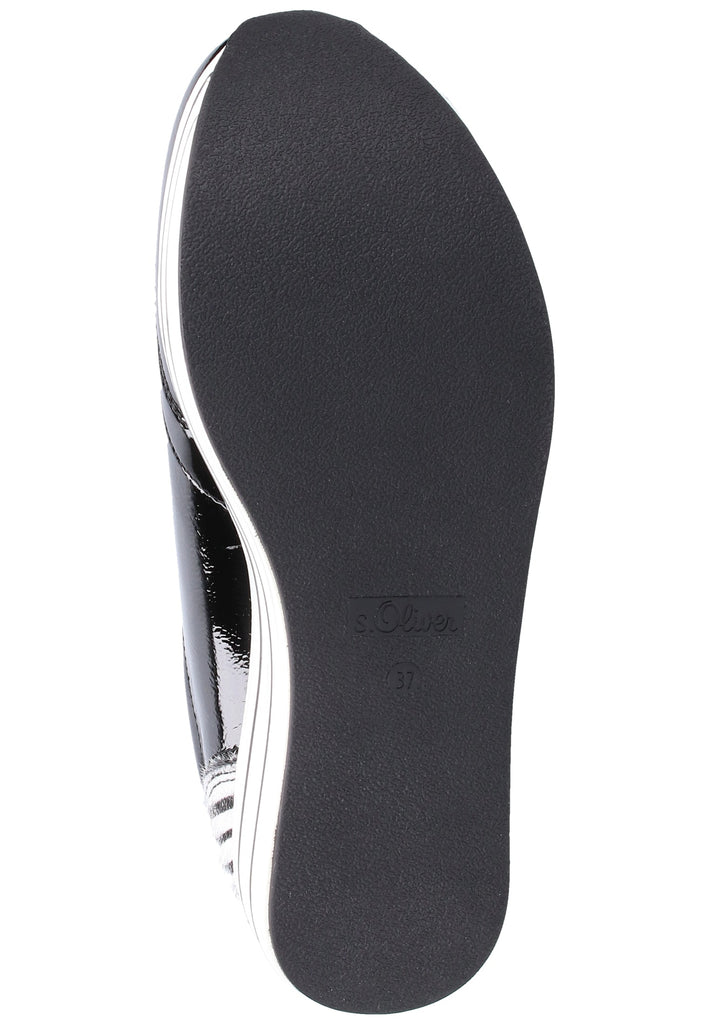 s.Oliver Halbschuhe Lederimitat/Textil Schwarz