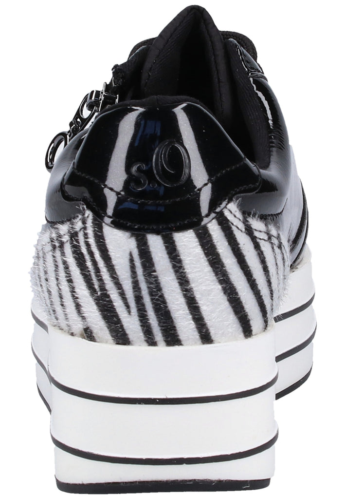 s.Oliver Halbschuhe Lederimitat/Textil Schwarz