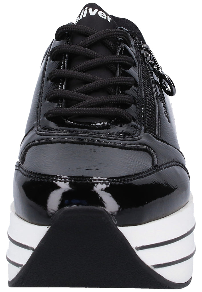 s.Oliver Halbschuhe Lederimitat/Textil Schwarz