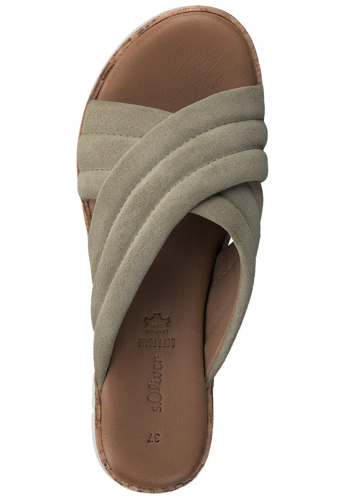s.Oliver Pantoletten Leder Pistachio