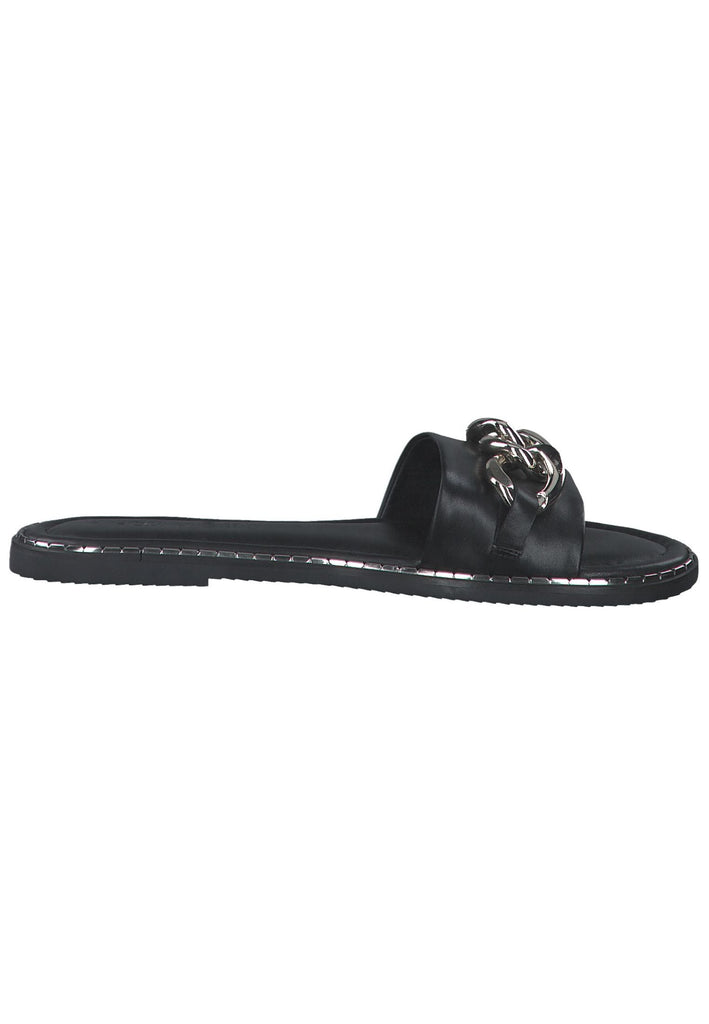 s.Oliver Pantoletten Leder Schwarz