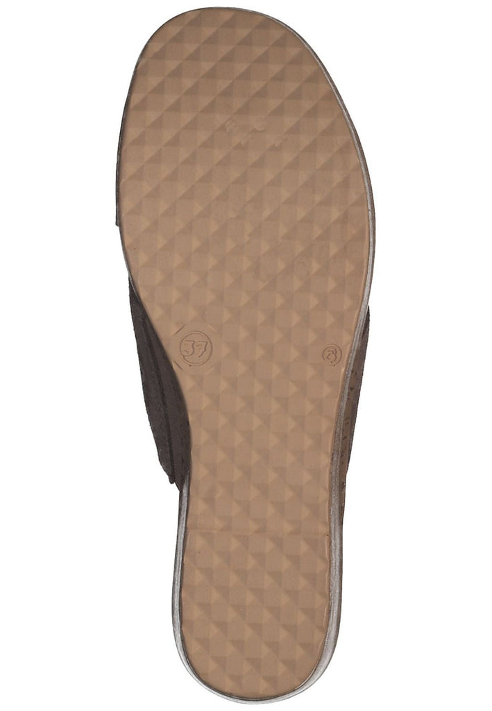 s.Oliver Pantoletten Leder Taupe