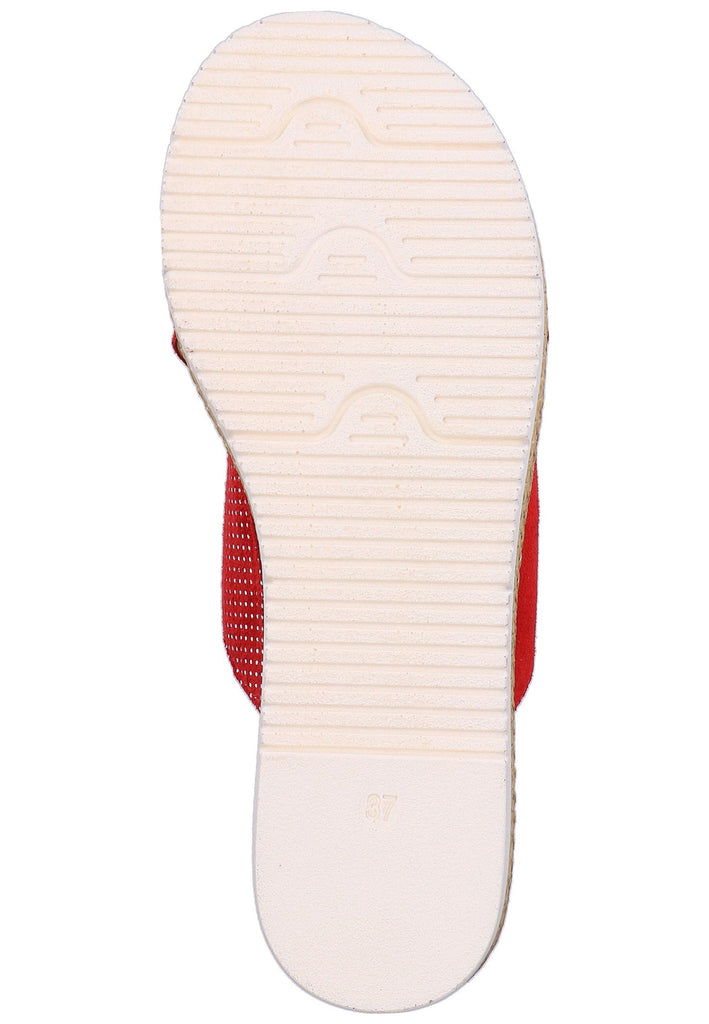 s.Oliver Pantoletten Leder/Textil Rot