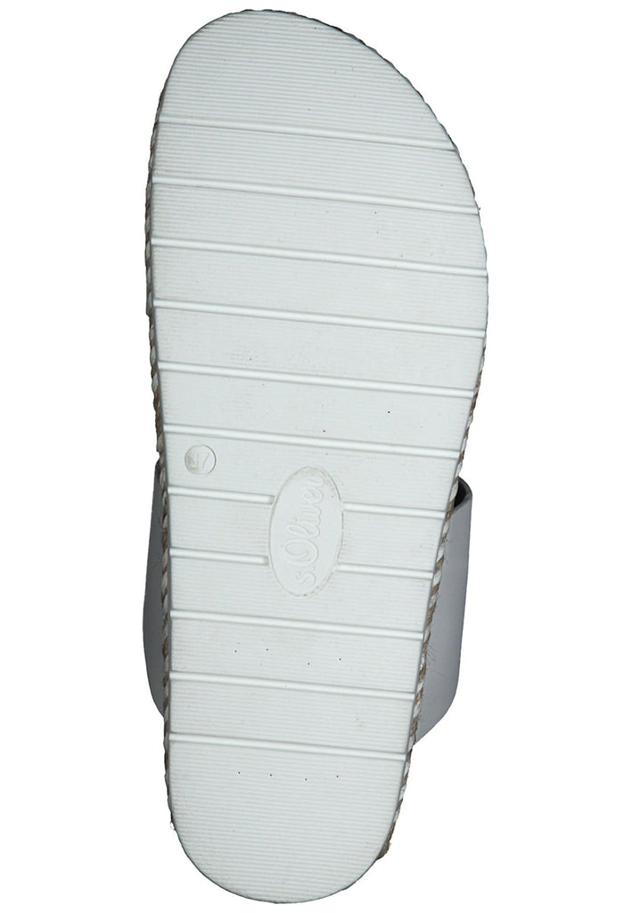 s.Oliver Pantoletten Lederimitat Weiß