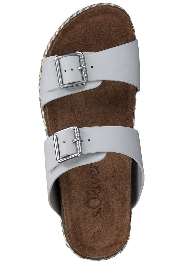 s.Oliver Pantoletten Lederimitat Weiß