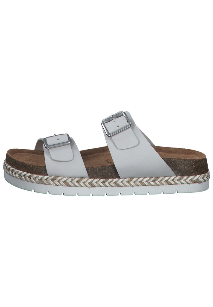 s.Oliver Pantoletten Lederimitat Weiß