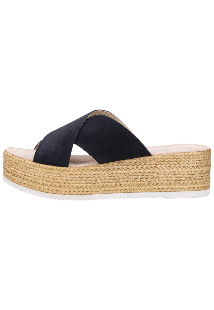 s.Oliver Pantoletten Nubukleder Navy