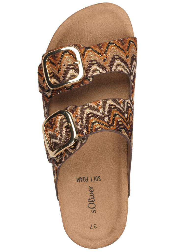 s.Oliver Pantoletten Textil Braun