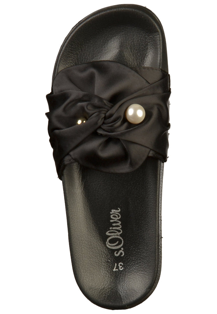 s.Oliver Pantoletten Textil Schwarz