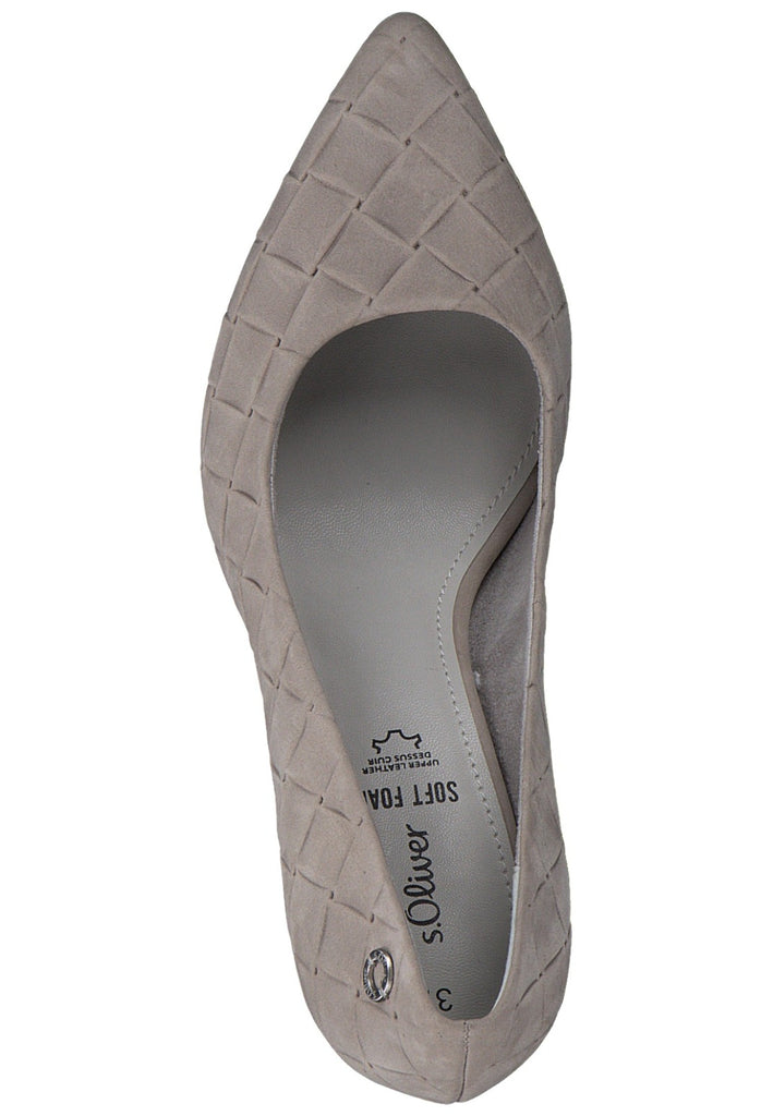 s.Oliver Pumps Leder Hellgrau