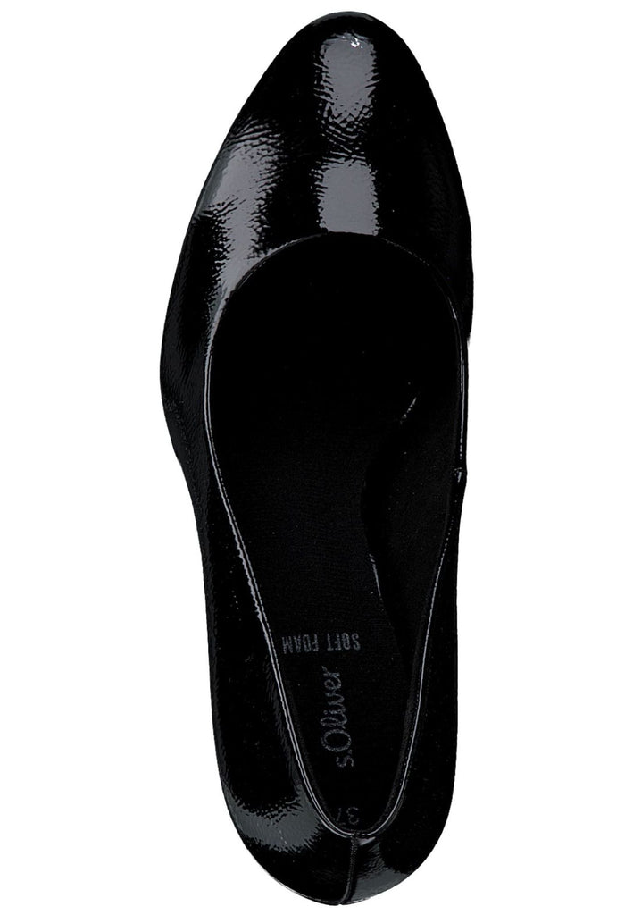 s.Oliver Pumps Lederimitat Schwarz Lack