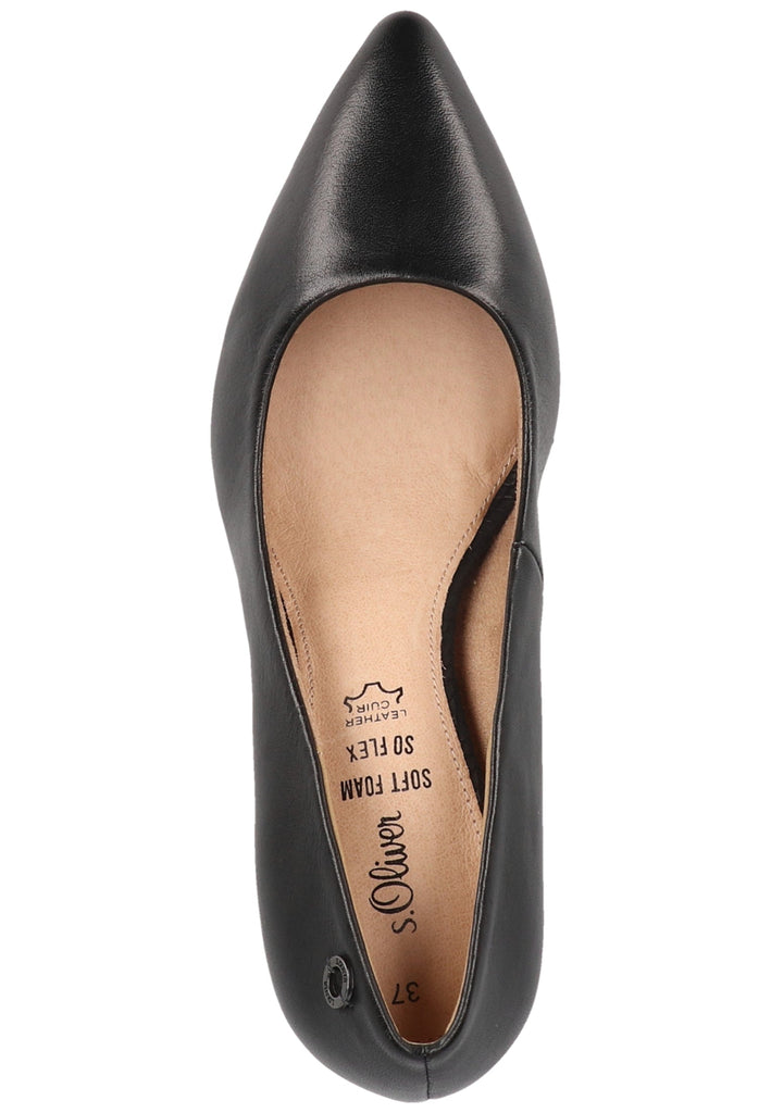 s.Oliver Pumps Nappaleder Schwarz/Schwarz