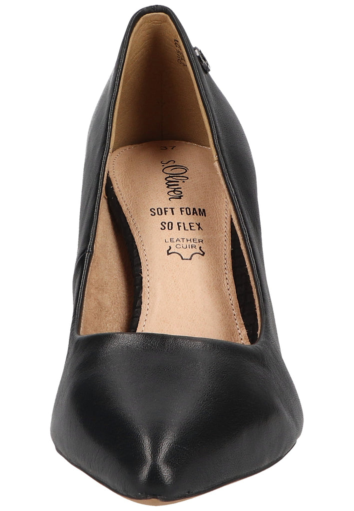 s.Oliver Pumps Nappaleder Schwarz/Schwarz