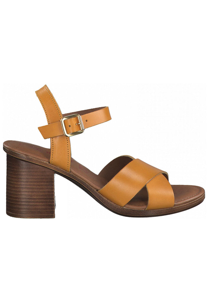 s.Oliver Sandalen Glattleder Senf
