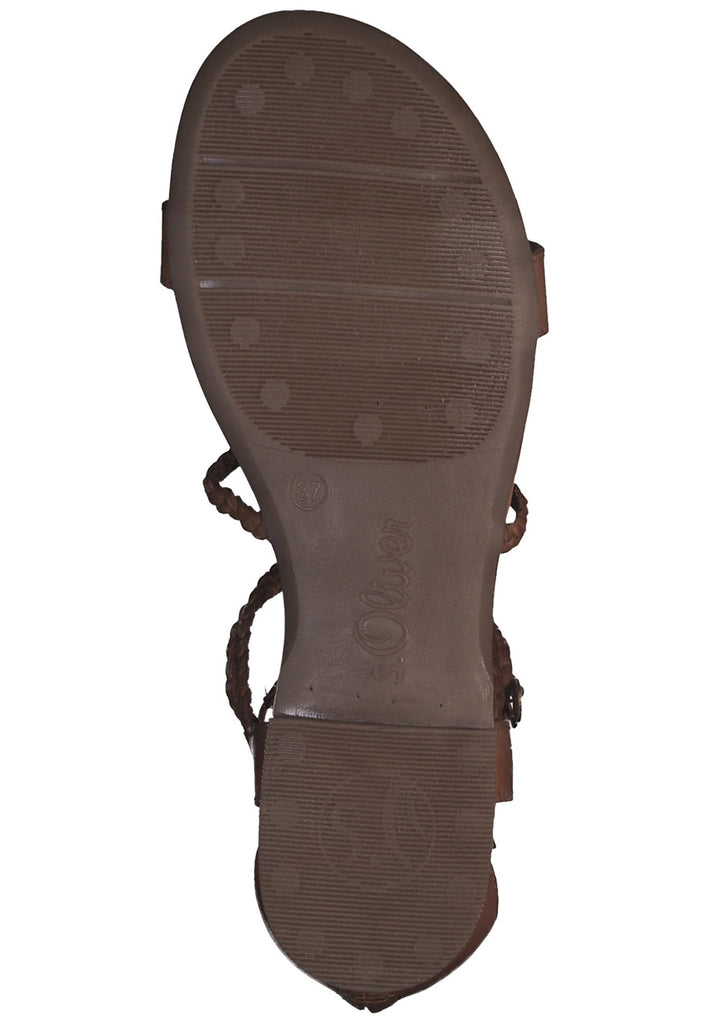 s.Oliver Sandalen Leder Cognac