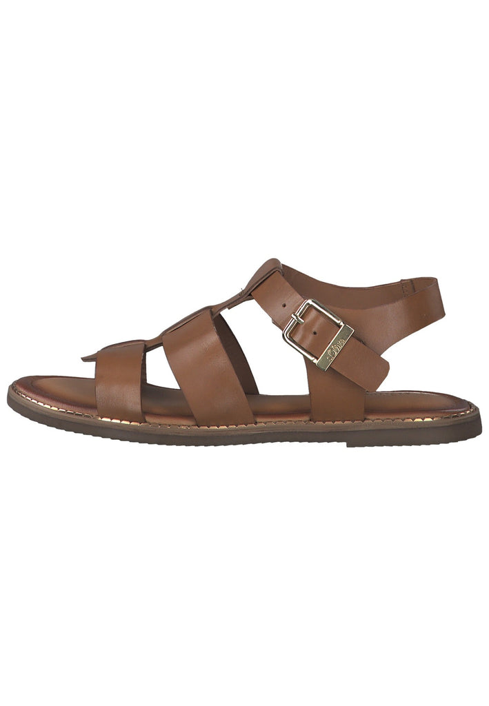 s.Oliver Sandalen Leder Cognac