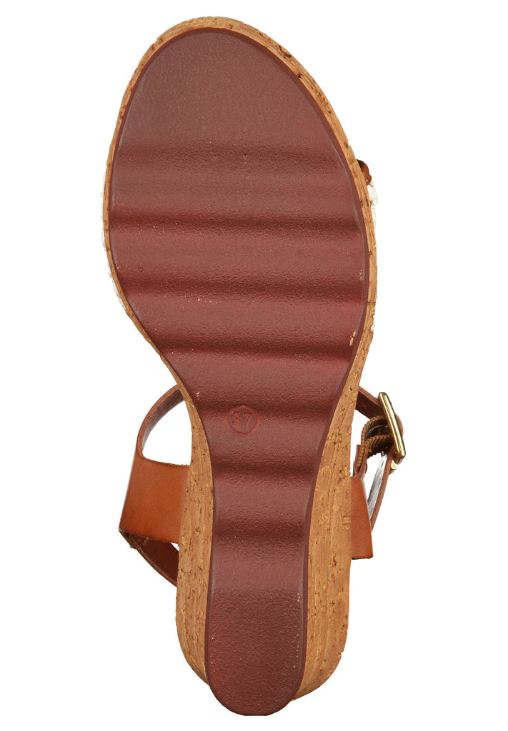 s.Oliver Sandalen Leder Cognac