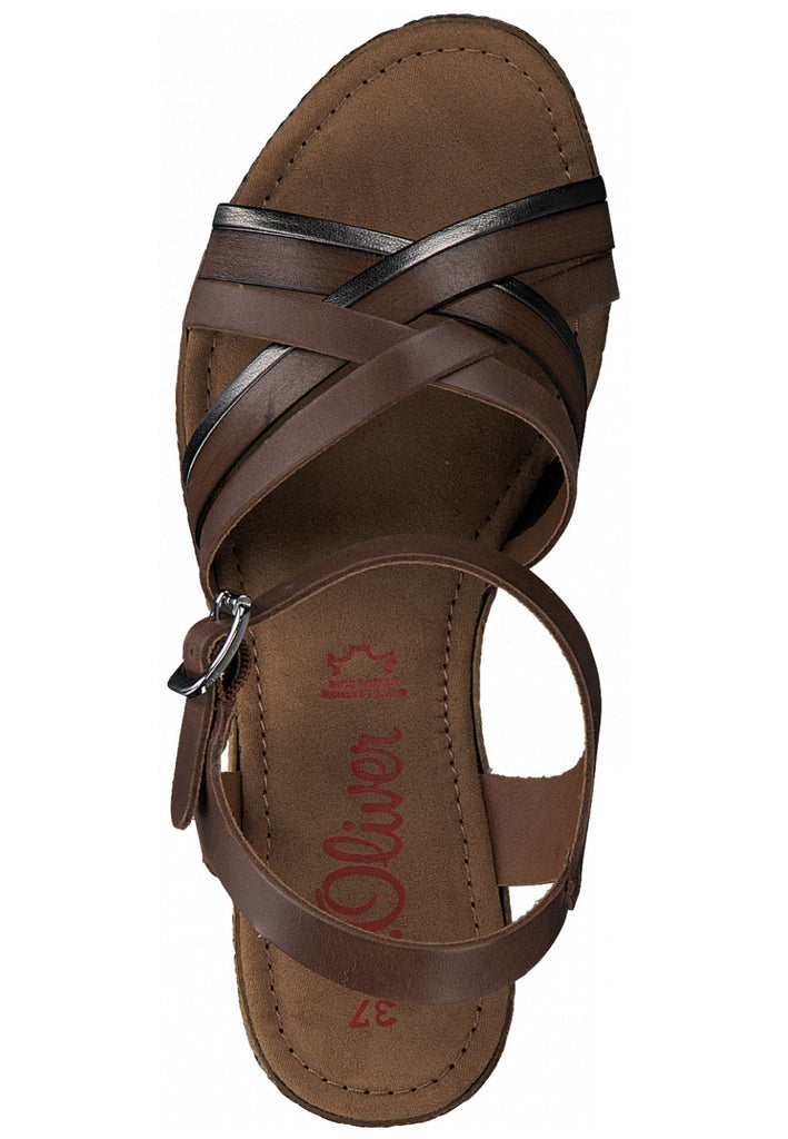 s.Oliver Sandalen Leder Cuoio