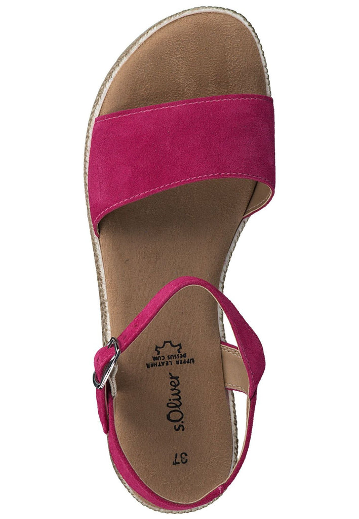 s.Oliver Sandalen Leder Fuchsia