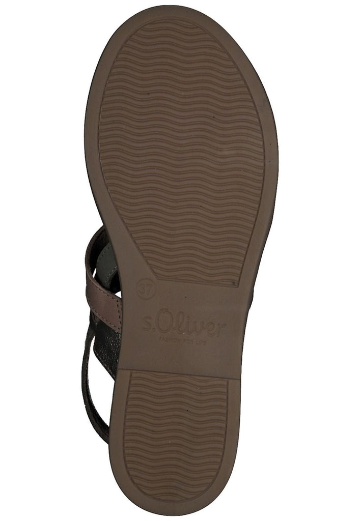 s.Oliver Sandalen Leder Gold