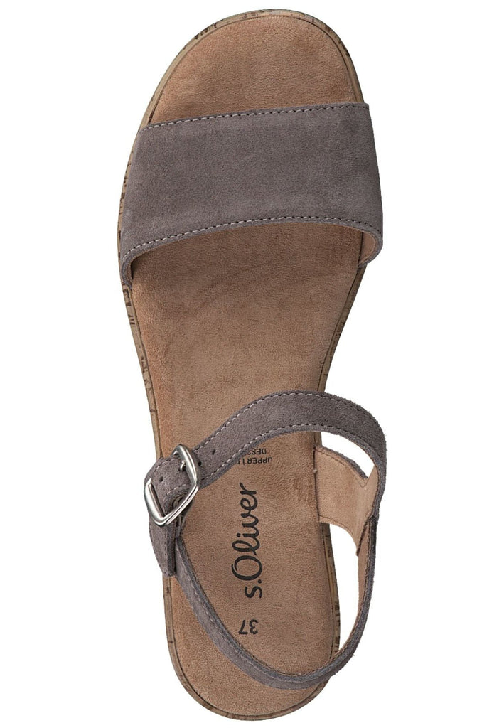 s.Oliver Sandalen Leder Taupe