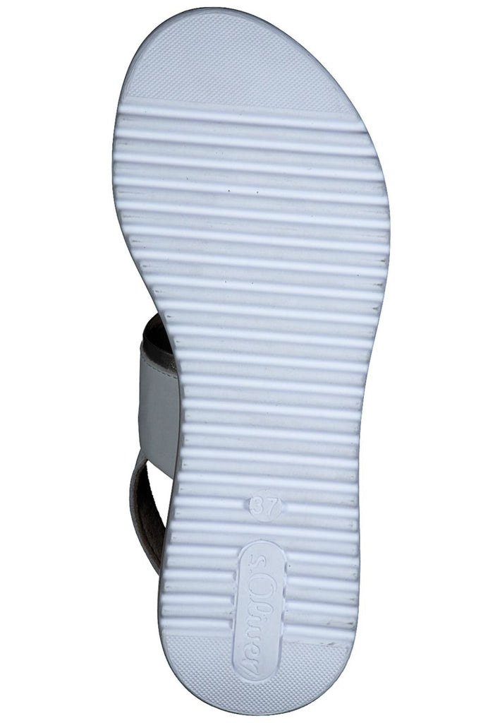 s.Oliver Sandalen Leder Weiß