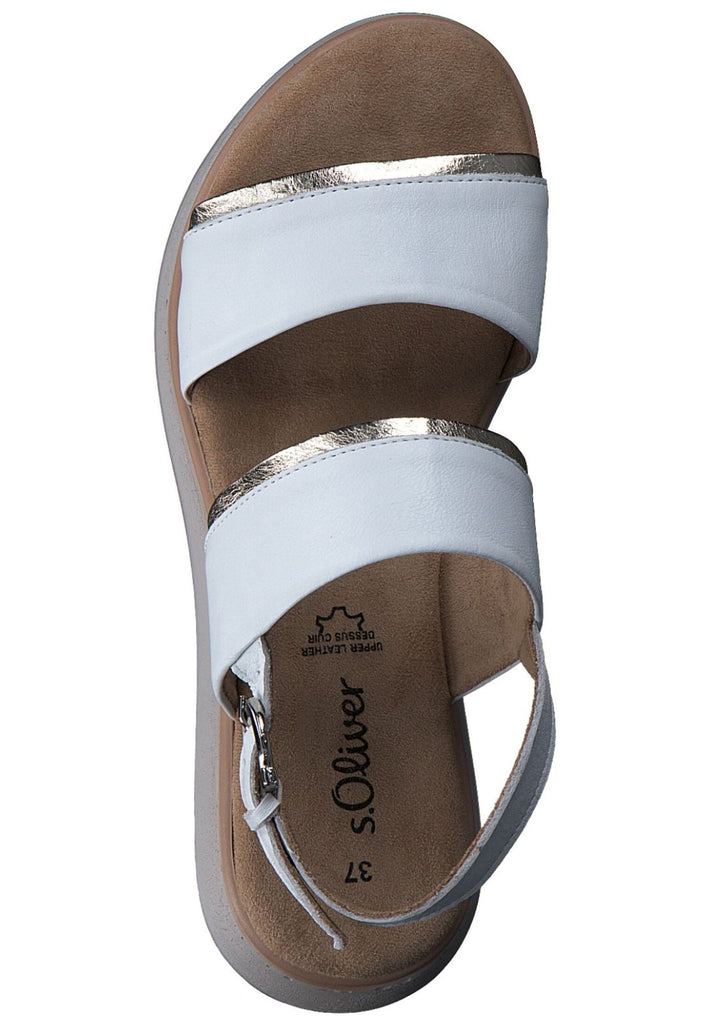 s.Oliver Sandalen Leder Weiß