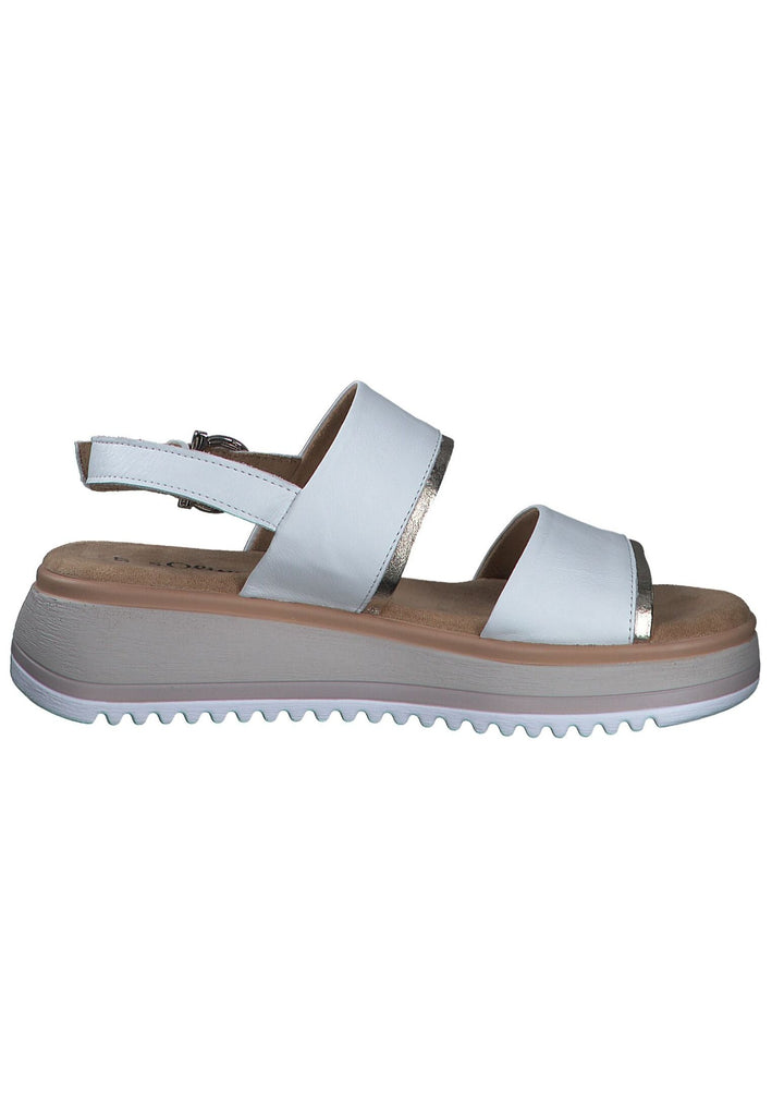 s.Oliver Sandalen Leder Weiß