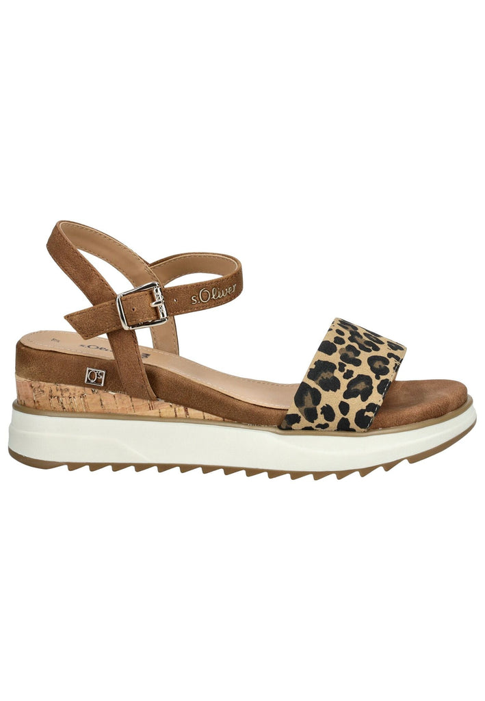 s.Oliver Sandalen Lederimitat Leopard