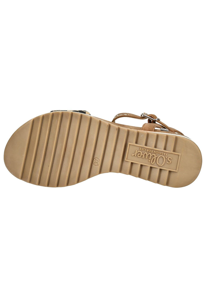 s.Oliver Sandalen Lederimitat Leopard