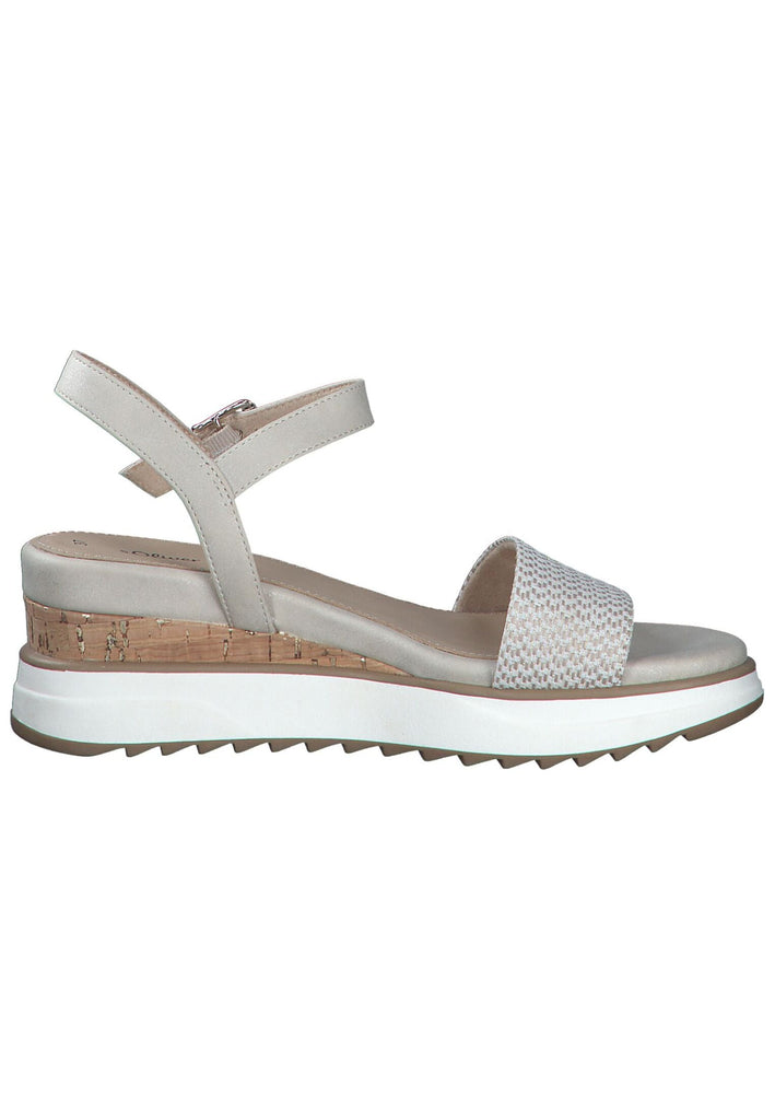s.Oliver Sandalen Lederimitat/Textil Beige