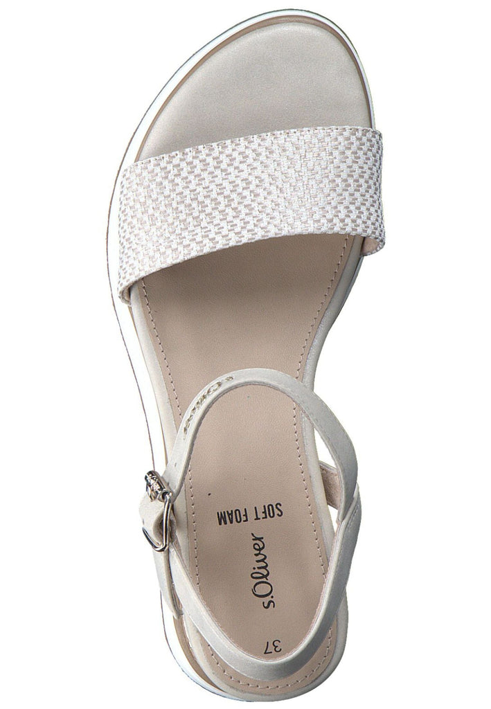 s.Oliver Sandalen Lederimitat/Textil Beige