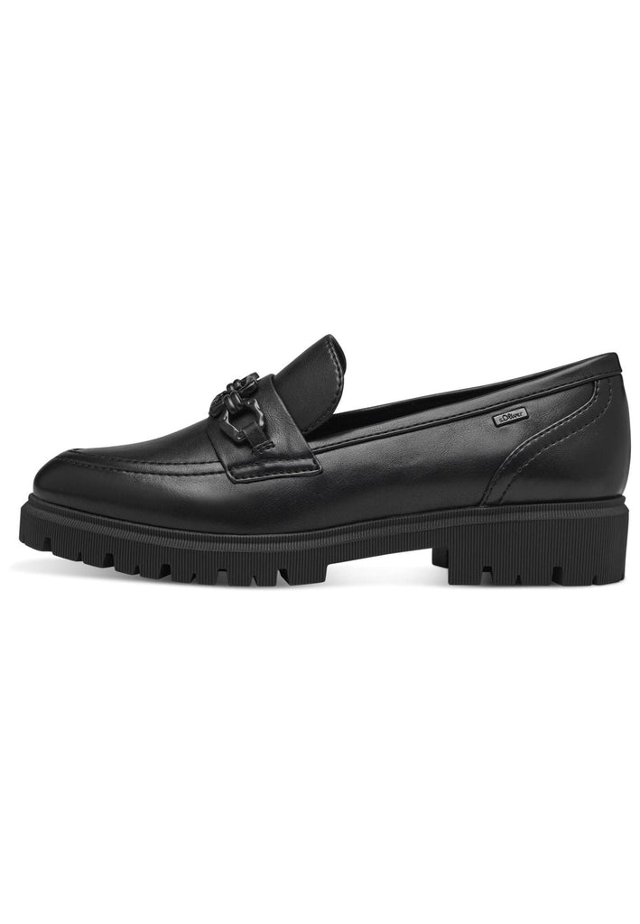s.Oliver Slipper Lederimitat Schwarz